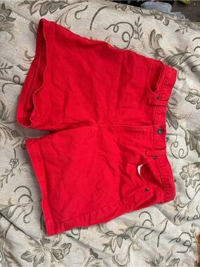 Calvin Klein Jeans Red High-Rise Women's Jean Shorts